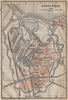 DUNKIRK DUNKERQUE antique town city plan de la ville. Nord carte 1909 old map