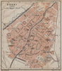 DOUAI antique town city plan de la ville. Nord carte. BAEDEKER 1909 old map