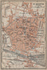 ST. QUENTIN antique town city plan de la ville. Aisne carte. BAEDEKER 1909 map