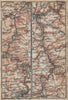 MEUSE/MAAS river valley. Charleville-Mézières Namur Dinant carte 1909 old map