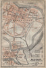 CHARLEVILLE-MÉZIÈRES antique town city plan de la ville. France carte 1909 map