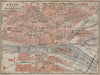 ROUEN antique town city plan de la ville. Seine-Maritime carte 1909 old map