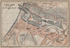 FÉCAMP antique town city plan de la ville. Haute-Normandie carte 1909 old map