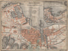 CHERBOURG town city plan de la ville. Manche. Rade de Cherbourg carte 1909 map