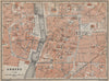 ANGERS antique town city plan de la ville. Maine-et-Loire carte 1909 old map