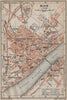 BLOIS antique town city plan de la ville. Loir-et-Cher carte. BAEDEKER 1909 map