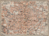 DIJON antique town city plan de la ville. Côte-d'Or. Bourgogne carte 1909 map