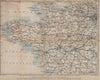 NORTH-WESTERN FRANCE. Bretagne Maine Normandie Poitou Anjou Touraine 1909 map
