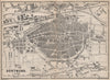 DORTMUND town city stadtplan & Hohensyburg. Northrhine-Westfalia karte 1886 map