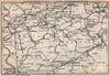 RUHRGEBIET. RUHR railways. Dusseldorf Duisburg Dortmund Essen Bochum 1886 map
