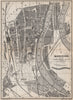 MAGDEBURG antique town city stadtplan. Saxony-Anhalt karte. BAEDEKER 1886 map
