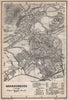 BRANDENBURG AN DER HAVEL antique town city stadtplan. Berlin karte 1886 map