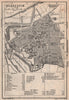 HILDESHEIM antique town city stadtplan. Lower Saxony karte. BAEDEKER 1886 map