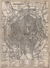 BRAUNSCHWEIG town city stadtplan. Brunswick. Lower Saxony karte 1886 old map