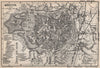 MÜNSTER antique town city stadtplan. Northrhine-Westfalia karte 1886 old map