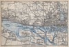 HAMBURG western environs/umgebung. Altona Ottensen Blankenese karte 1886 map