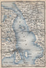 ØRESUND Oresund. Shores of The Sound. Sweden Denmark Copenhagen 1886 old map