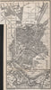 STETTIN SZCZECIN antique town city plan miasta. Poland mapa. BAEDEKER 1886