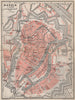 GDANSK antique town city plan miasta. Gdańsk Danzig. Poland mapa 1886 old