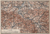 LUSATIAN MOUNTAINS. Zittau Liberec Frydlant Bogatynia Luzicke hory 1886 map