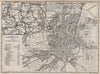 CHEMNITZ antique town city stadtplan. Saxony karte. BAEDEKER 1886 old map