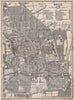 HALLE antique town city stadtplan. Saxony-Anhalt karte. BAEDEKER 1886 old map