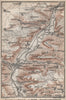 JENA & environs/umgebung. Dornburg. Thuringia karte. BAEDEKER 1886 old map