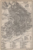 ERFURT antique town city stadtplan. Thuringia karte. BAEDEKER 1886 old map