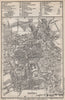 GOTHA town city stadtplan. Thuringia. Schloss Friedenstein karte 1886 old map