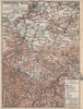THÜRINGER WALD Öst. Thuringian Forest East. Erfurt Weimar Hamenau 1886 old map