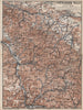 THÜRINGER WALD West. Thuringian Forest. Gotha Meiningen Eisenach Zella 1886 map