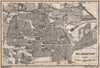 HALBERSTADT antique town city stadtplan. Saxony-Anhalt karte. BAEDEKER 1886 map