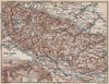 HARZ MOUNTAINS topo-map. Inset Bodetal. Halberstadt Nordhausen karte 1886