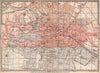 BERLIN CENTRE KEY MAP antique town city innere stadtplan karte 1886 old