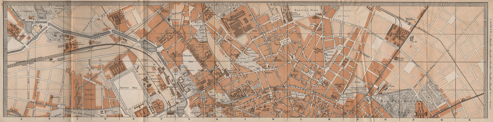 BERLIN NORTH town city stadtplan. Gesundbrunnen Wedding Weissensee 1886 map