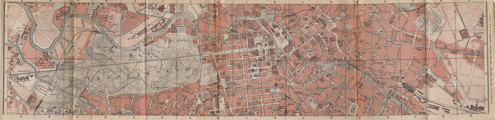 BERLIN CENTRE town city stadtplan. Tiergarten Charlottenburg Moabit 1886 map