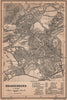 BRANDENBURG AN DER HAVEL antique town city stadtplan. Berlin karte 1900 map