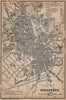 OSNABRÜCK antique town city stadtplan. Lower Saxony karte. BAEDEKER 1900 map