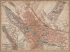 BREMEN antique town city stadtplan I. Bremerhaven karte. BAEDEKER 1900 old map