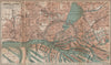 HAMBURG & ALTONA town city stadtplan St Pauli St Georg Freihafengebiet 1900 map