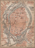 LÜBECK antique town city stadtplan. Schleswig-Holstein karte. BAEDEKER 1900 map