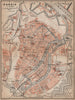 GDANSK antique town city plan miasta. Gdańsk Danzig. Poland mapa 1900 old