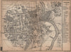 POSEN POZNAN antique town city plan miasta. Poznań. Poland mapa 1900 old