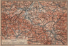 LUSATIAN MOUNTAINS. Zittau Liberec Frydlant Bogatynia Luzicke hory 1900 map