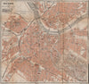 DRESDEN antique town city stadtplan II. Saxony karte. BAEDEKER 1900 old map