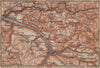 BAD SCHANDAU environs/umgebung. Sächsische schweiz. Deutschland karte 1900 map