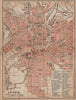 LEIPZIG antique town city stadtplan II. Saxony karte. BAEDEKER 1900 old map