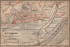 WITTENBERG antique town city stadtplan. Saxony-Anhalt karte. BAEDEKER 1900 map