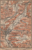 JENA & environs/umgebung. Dornburg. Thuringia karte. BAEDEKER 1900 old map