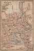GOTHA town city stadtplan. Thuringia. Schloss Friedenstein karte 1900 old map
